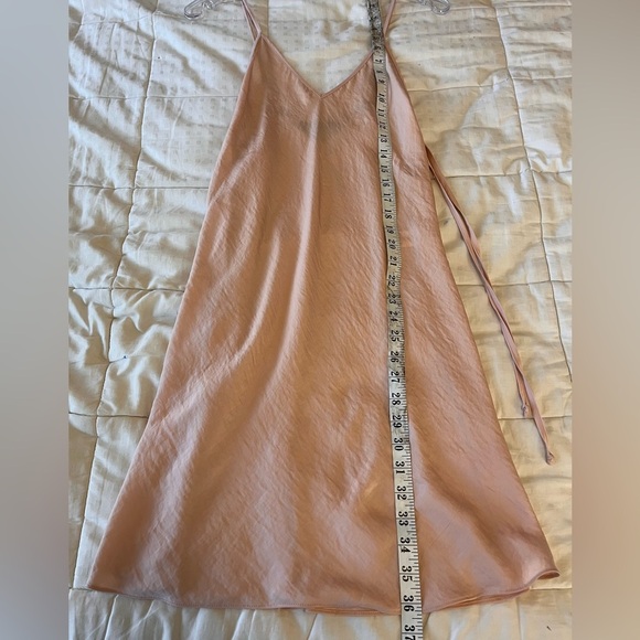 NWT Midnight Bakery Satin Bias Cut Chemise Slip Dress S Rose - Picture 11 of 12